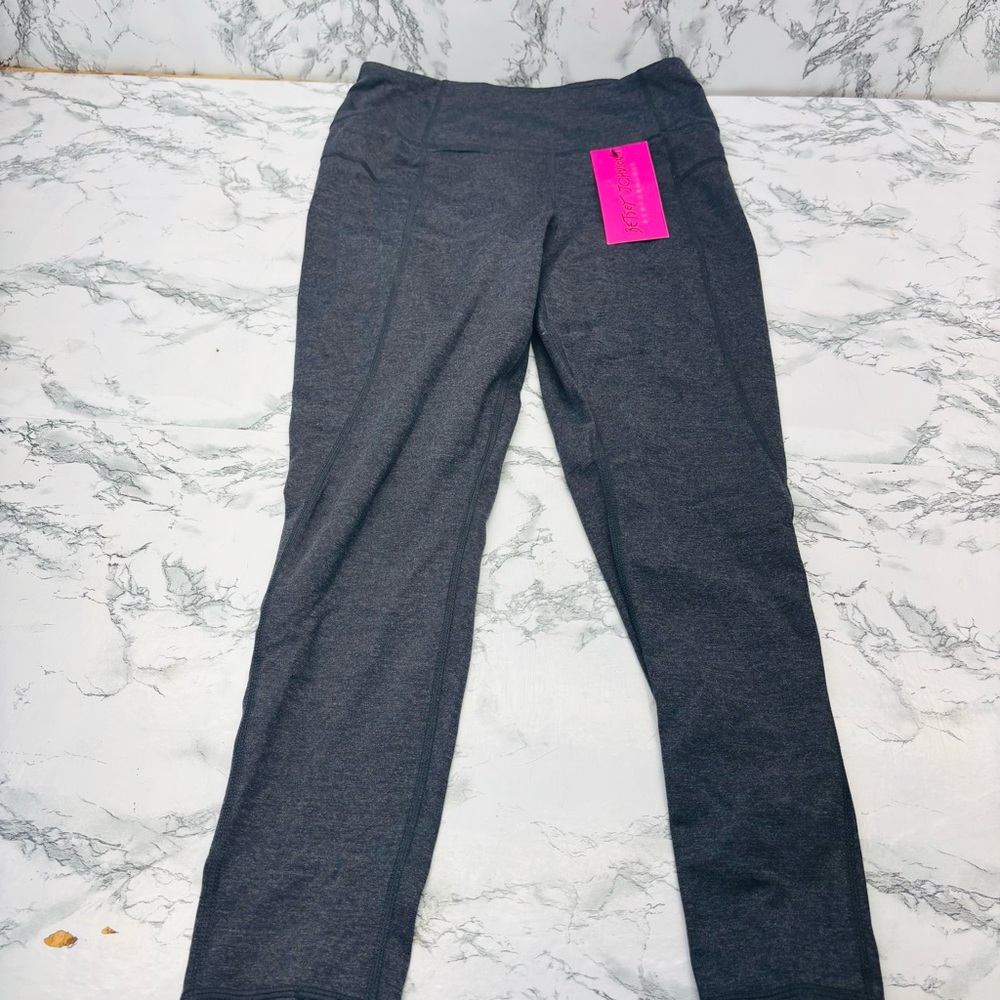 Betsey Johnson Gray High-Waist Active Leggings Size Small new with tags